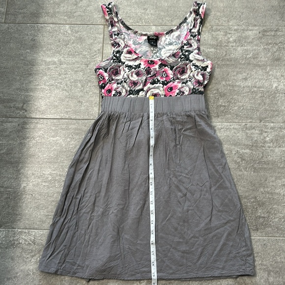 Pink and Grey Flower Tank Dress - Picture 6 of 8